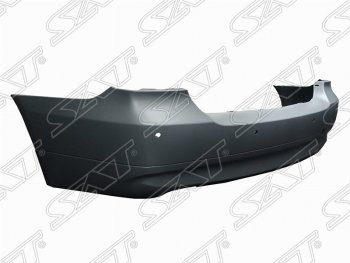 Задний бампер SAT (с отв. под сонары, пр-во Тайвань) BMW 3 серия  E90 (2004-2008) седан дорестайлинг