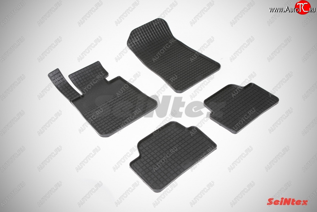 3 479 р. Износостойкие коврики в салон с рисунком Сетка SeiNtex Premium 4 шт. (резина) BMW 1 серия E81 хэтчбэк 3 дв. рестайлинг (2007-2012)  с доставкой в г. Пермь