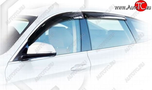 1 999 р. Дефлектора окон CA-Plastiс BMW 3 серия F30 седан рестайлинг (2015-2018) (Classic черный, Без хром.молдинга)  с доставкой в г. Пермь