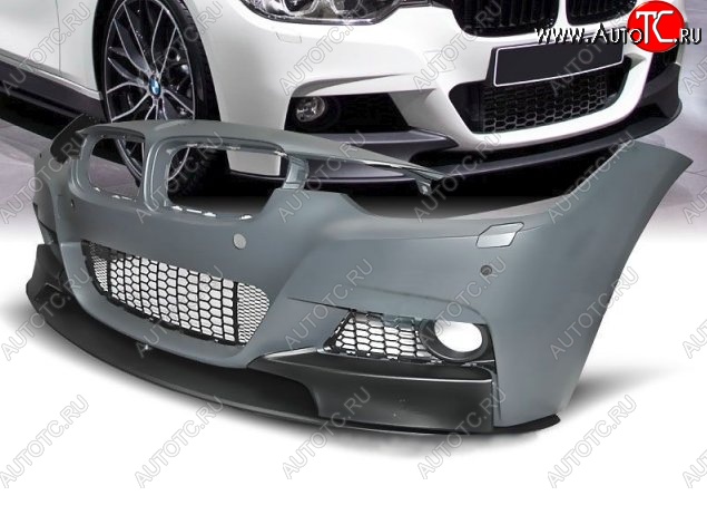 35 449 р. Передний бампер M-performance BMW 3 серия F30 седан дорестайлинг (2012-2015) (Неокрашенный)  с доставкой в г. Пермь