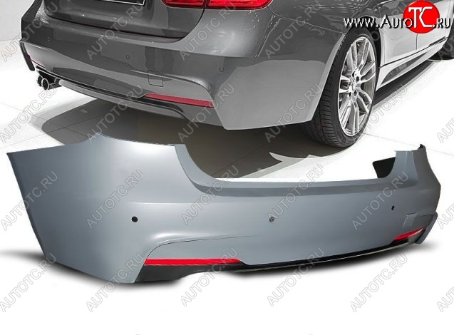 35 999 р. Задний бампер (седан) М-пакет BMW 3 серия F30 седан дорестайлинг (2012-2015) (Неокрашенный)  с доставкой в г. Пермь