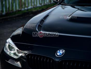 47 899 р. Капот с жабрами MV-Tuning BMW 3 серия F30 седан дорестайлинг (2012-2015) (Неокрашенный)  с доставкой в г. Пермь. Увеличить фотографию 5