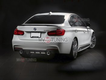 8 499 р. Накладки на пластиковые пороги INMAX M-Perfomance  BMW 3 серия  F30 (2012-2018) седан дорестайлинг, седан рестайлинг (черный матовый)  с доставкой в г. Пермь. Увеличить фотографию 7