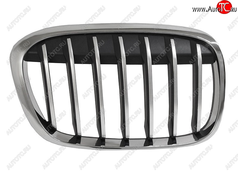 2 699 р. Правая решетка радиатора SAT (черная с хромом) BMW X1 F48 дорестайлинг (2015-2019)  с доставкой в г. Пермь