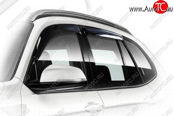 1 999 р. Дефлектора окон CA-Plastiс BMW X1 E84 (2009-2015) (Classic полупрозрачный, Без хром.молдинга)  с доставкой в г. Пермь
