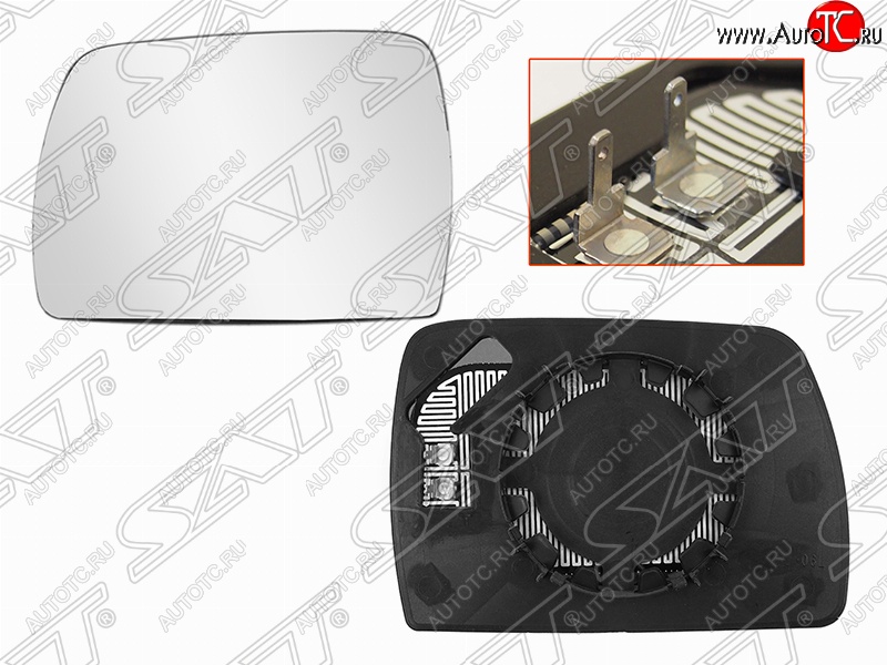 659 р. Левое полотно зеркала SAT (голубой, асферическое с обогревом) BMW X3 E83 (2003-2009)  с доставкой в г. Пермь