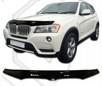 Дефлектор капота CA-Plastiс BMW X3 F25 дорестайлинг (2010-2014)