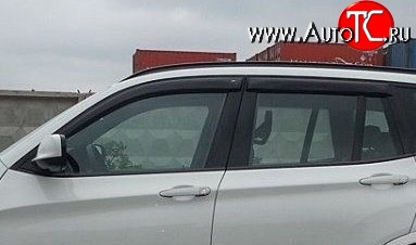 999 р. Комплект дефлекторов окон (ветровиков) 4 шт. Russtal BMW X3 F25 рестайлинг (2014-2017)  с доставкой в г. Пермь