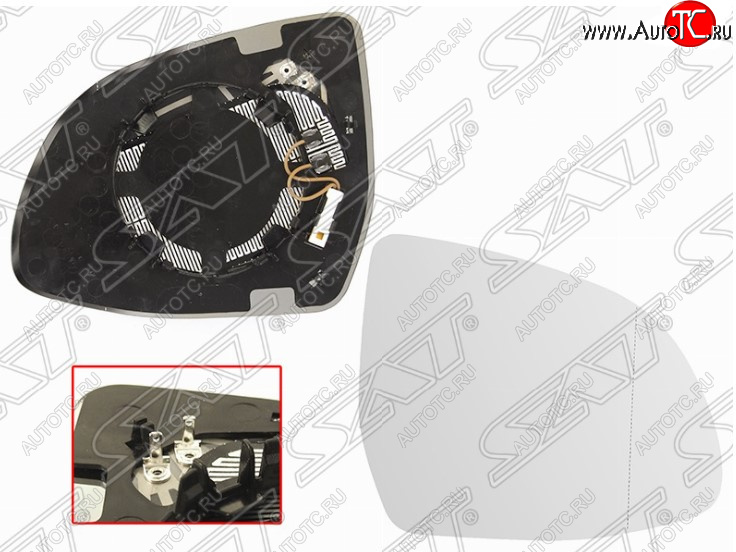 1 299 р. Правое полотно зеркала SAT (асферическое, с обогревом) BMW X5 F15 (2013-2018)  с доставкой в г. Пермь