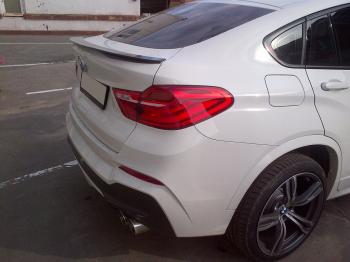 9 499 р. Лип спойлер М-Perfomance BMW X4 F26 (2014-2018) (цвет: черный глянец)  с доставкой в г. Пермь. Увеличить фотографию 4