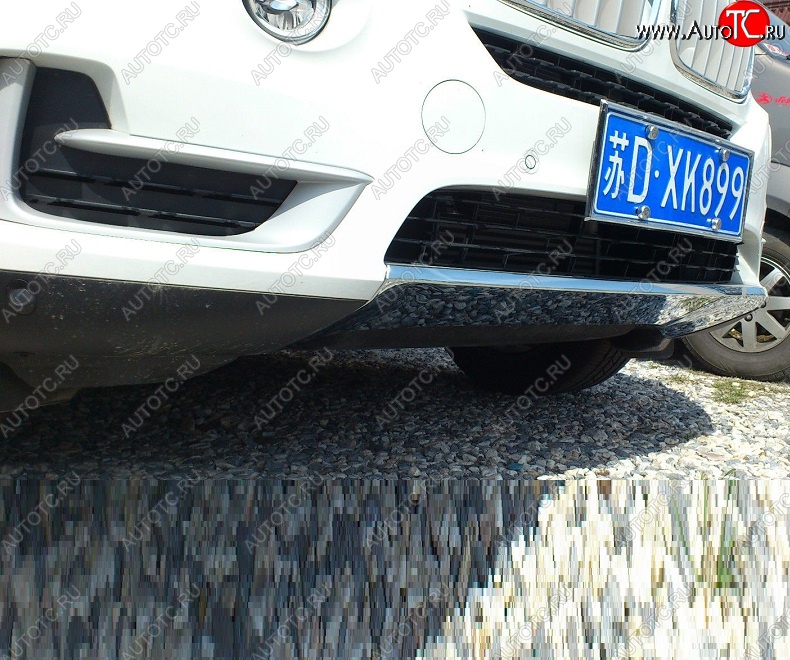 5 449 р. Накладка на передний бампер SuvStyle BMW X5 F15 (2013-2018) (Неокрашенная)  с доставкой в г. Пермь