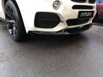 Сплиттер переднего бампера M-Performance BMW X5 F15 (2013-2018) (цвет: черный глянец)