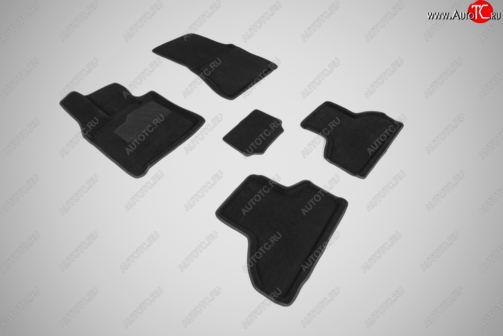 5 699 р. Износостойкие коврики в салон SeiNtex Premium 3D 4 шт. (ворсовые, черные)  BMW X5  F15 (2013-2018)  с доставкой в г. Пермь