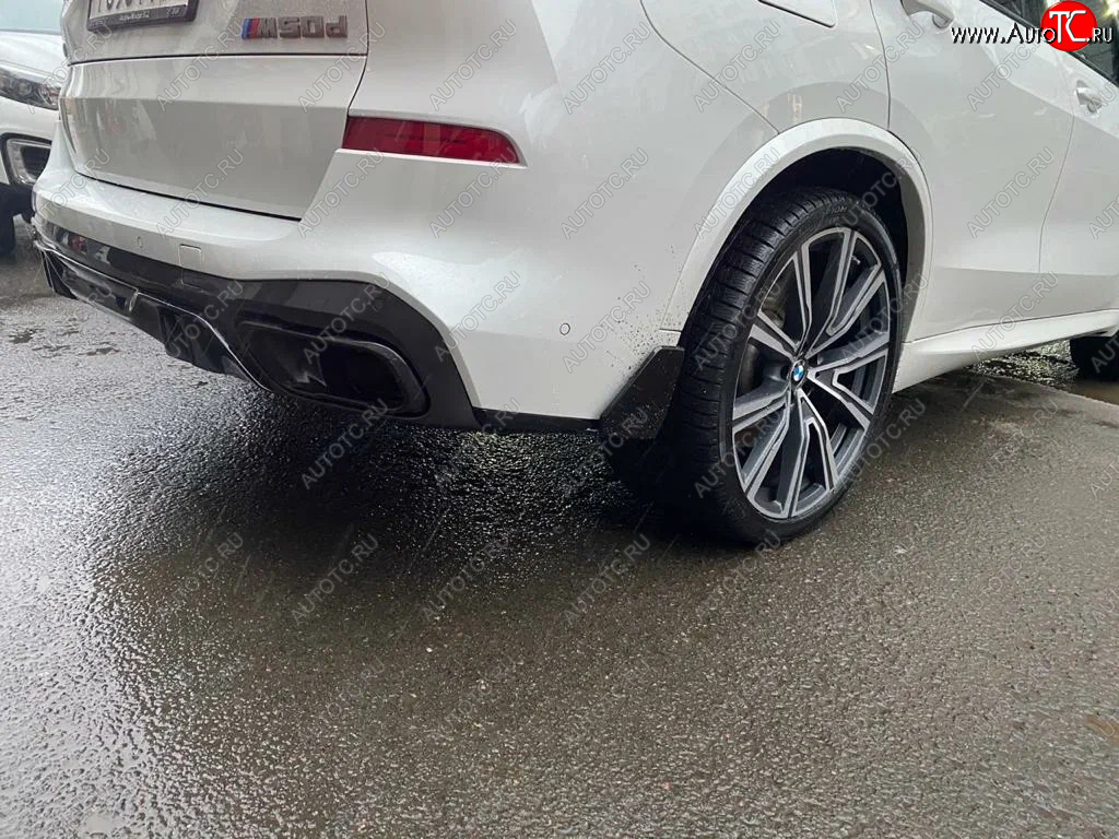 23 499 р. Диффузор заднего бампера М-Perfomance с элеронами  BMW X5  G05 (2018-2022) (цвет: черный глянец)  с доставкой в г. Пермь