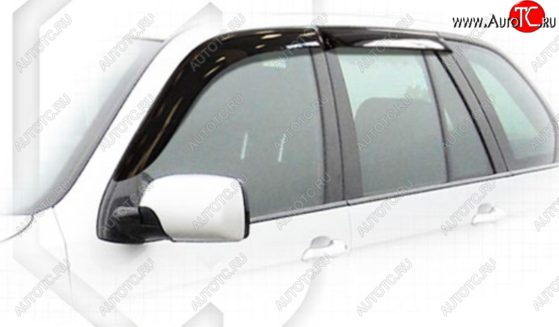 1 999 р. Дефлектора окон CA-Plastic BMW X5 E53 рестайлинг (2003-2006) (Classic полупрозрачный, Без хром молдинга)  с доставкой в г. Пермь