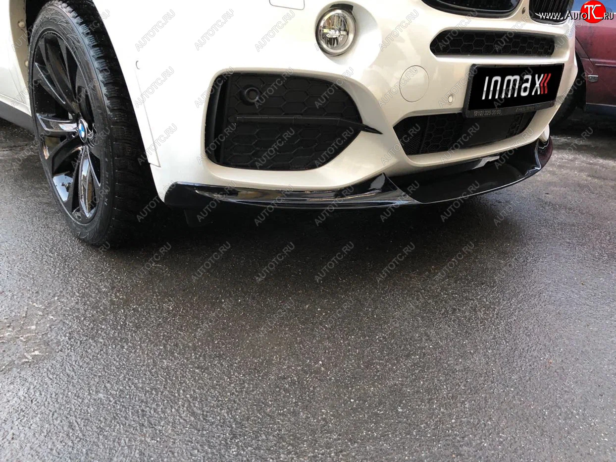 21 999 р. Сплиттер переднего бампера M-Performance BMW X6 F16 (2014-2020) (цвет: черный глянец)  с доставкой в г. Пермь