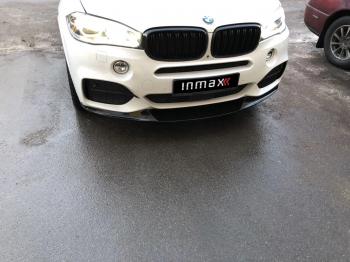 21 999 р. Сплиттер переднего бампера M-Performance BMW X6 F16 (2014-2020) (цвет: черный глянец)  с доставкой в г. Пермь. Увеличить фотографию 2