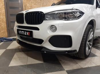 21 999 р. Сплиттер переднего бампера M-Performance BMW X6 F16 (2014-2020) (цвет: черный глянец)  с доставкой в г. Пермь. Увеличить фотографию 3
