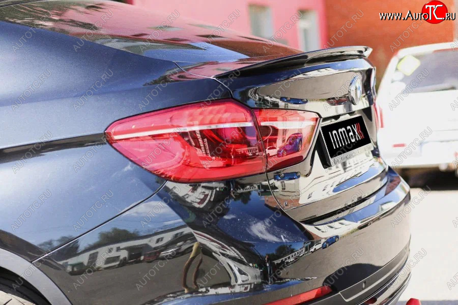8 599 р. Лип спойлер INMAX (аналог Х6M)  BMW X6  F16 (2014-2020) (цвет: черный глянец)  с доставкой в г. Пермь