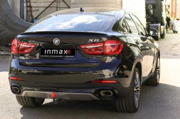 8 599 р. Лип спойлер INMAX (аналог Х6M)  BMW X6  F16 (2014-2020) (цвет: черный глянец)  с доставкой в г. Пермь. Увеличить фотографию 3
