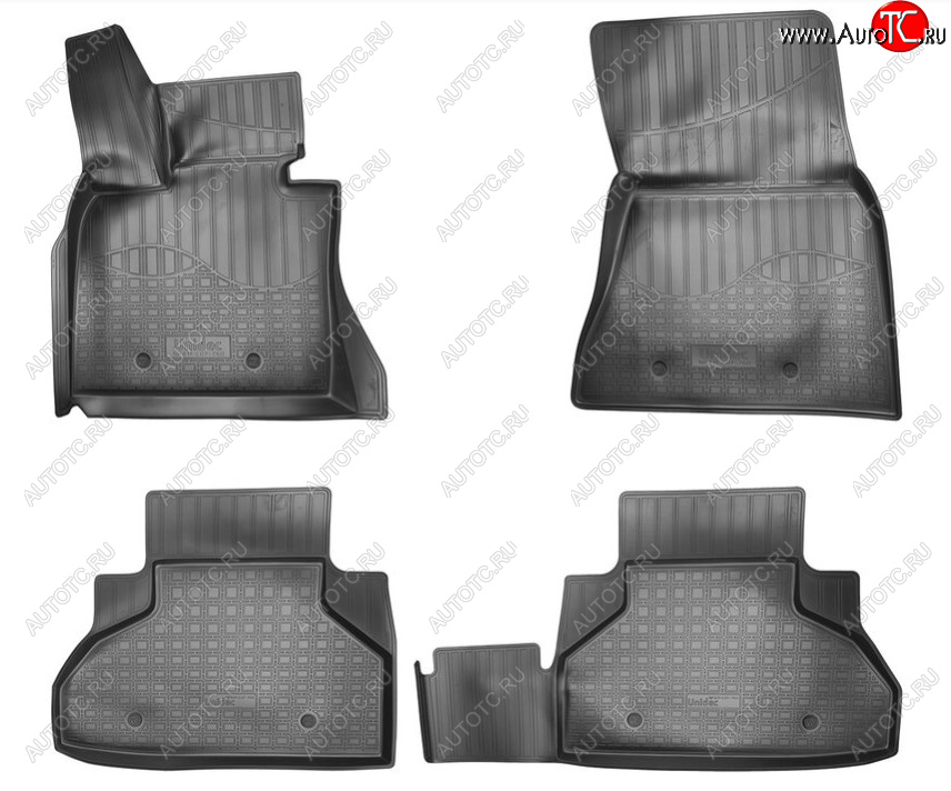 3 199 р. Комплект ковриков в салон Norplast Unidec BMW X6 F16 (2014-2020) (Цвет: черный)  с доставкой в г. Пермь