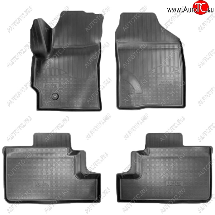 2 599 р. Коврики салонные Noplast (3D)  Brilliance V3 (2015-2020) дорестайлинг (Черные)  с доставкой в г. Пермь