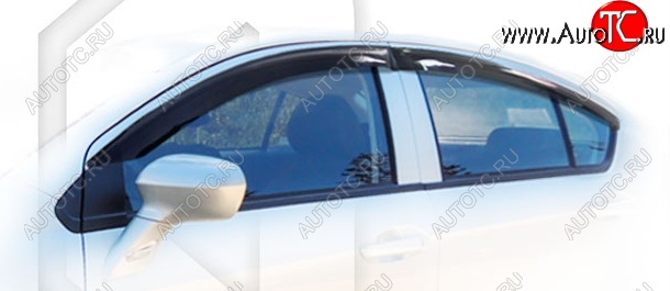 2 079 р. Дефлектора окон CA-Plastiс  Brilliance H230 (2015-2017) седан (Classic полупрозрачный, Без хром.молдинга)  с доставкой в г. Пермь
