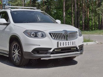 12 999 р. Одинарная защита переднего бампера из трубы d42 мм SLITKOFF  Brilliance V5 (2012-2018)  с доставкой в г. Пермь. Увеличить фотографию 3