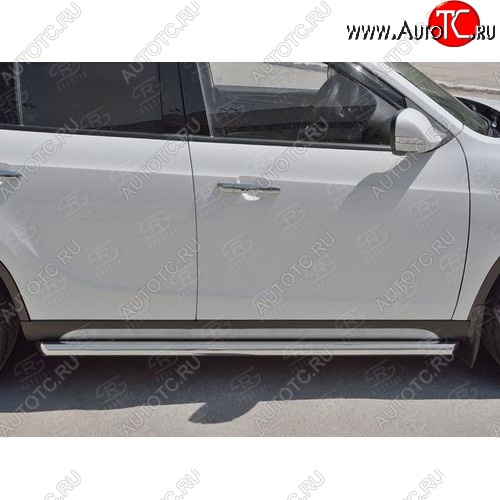 19 999 р. Защита порогов из круглой трубы d63 мм SLITKOFF v1  Brilliance V5 (2012-2018)  с доставкой в г. Пермь