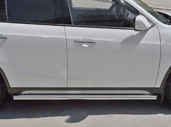 18 799 р. Защита порогов из круглой трубы d63 мм SLITKOFF v2 Brilliance V5 (2012-2018)  с доставкой в г. Пермь. Увеличить фотографию 2