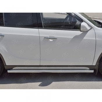 19 999 р. Защита порогов из круглой трубы d63 мм SLITKOFF v3 Brilliance V5 (2012-2018)  с доставкой в г. Пермь. Увеличить фотографию 2