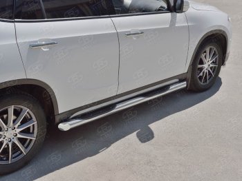 24 549 р. Защита порогов из трубы d76 мм с пластиковыми вставками для ног SLITKOFF v1 Brilliance V5 (2012-2018)  с доставкой в г. Пермь. Увеличить фотографию 4