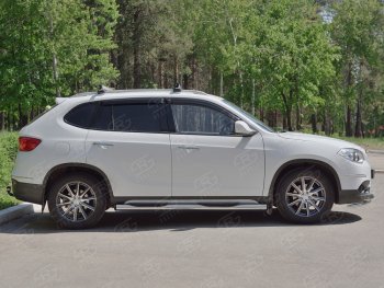 22 549 р. Защита порогов из трубы d76 мм с пластиковыми вставками для ног  SLITKOFF v2 Brilliance V5 (2012-2018)  с доставкой в г. Пермь. Увеличить фотографию 3