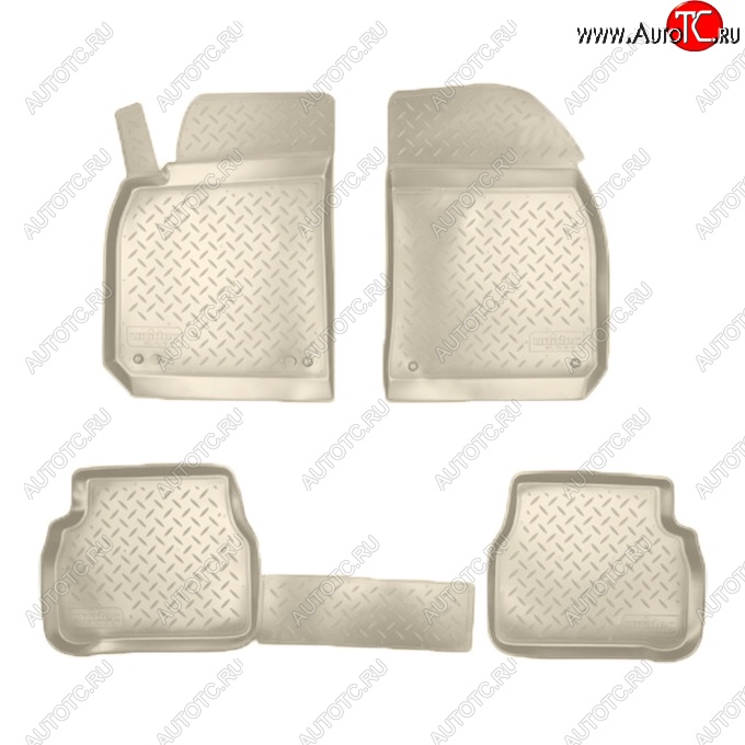 3 859 р. Коврики салонные Noplast (3D)  Cadillac Bls  седан (2006-2011) (Бежевые)  с доставкой в г. Пермь