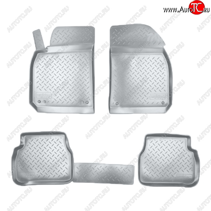 3 859 р. Коврики салонные Noplast (3D)  Cadillac Bls  седан (2006-2011) (Серые)  с доставкой в г. Пермь