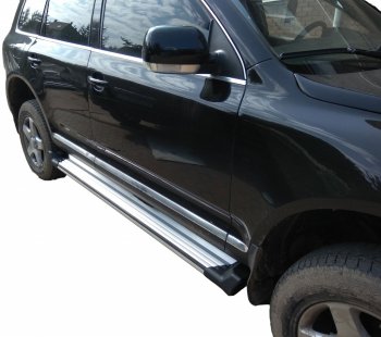 10 399 р. Алюминиевые порожки для ног Искатель Cadillac Escalade GMT926 джип 5 дв. короткая база (2006-2014)  с доставкой в г. Пермь. Увеличить фотографию 2