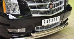 24 499 р. Защита переднего бампера (2 трубыØ76 мм, нержавейка) SLITKOFF Cadillac Escalade GMT926 джип 5 дв. короткая база (2006-2014)  с доставкой в г. Пермь. Увеличить фотографию 2