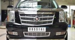 16 299 р. Одинарная защита переднего бампера диаметром 76 мм SLITKOFF Cadillac Escalade GMT926 джип 5 дв. короткая база (2006-2014)  с доставкой в г. Пермь. Увеличить фотографию 2