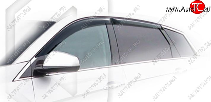 1 999 р. Дефлектора окон CA-Plastic  Cadillac SRX (2010-2012) дорестайлинг (Classic полупрозрачный, Без хром.молдинга)  с доставкой в г. Пермь