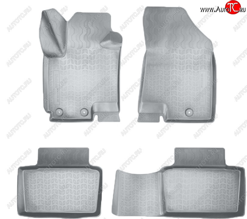 2 599 р. Коврики салонные Noplast (3D)  Changan CS35 Plus (2018-2022) дорестайлинг (Серые)  с доставкой в г. Пермь