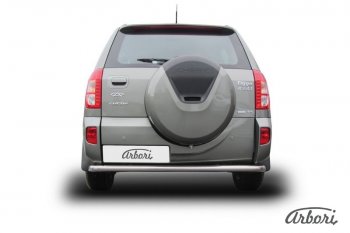 11 429 р. Защита заднего бампера Arbori (легированная сталь, 1 труба d57 mm).  Chery Tiggo T11 (2013-2016) рестайлинг  с доставкой в г. Пермь. Увеличить фотографию 2