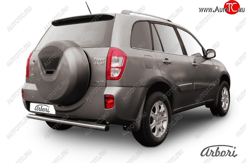 8 279 р. Защита переднего бампера Arbori (легированная сталь, 1 труба d76 mm). Chery Tiggo T11 рестайлинг (2013-2016)  с доставкой в г. Пермь