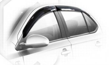 Дефлектора окон CA-Plastiс Chery Bonus 3  (A19) (2013-2016) седан (Classic полупрозрачный)