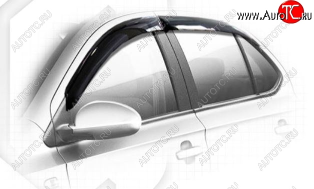 2 159 р. Дефлектора окон CA-Plastiс  Chery Bonus 3  (A19) (2013-2016) седан (Classic полупрозрачный)  с доставкой в г. Пермь