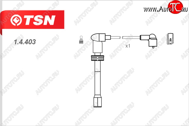 177 р. Провод высоковольтный свечной (№3) TSN  Chery Cross Eastar  B14 - M12  с доставкой в г. Пермь