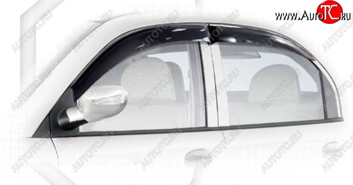 1 999 р. Дефлектора окон CA-Plastiс  Chery QQ6 (2006-2010) (Classic полупрозрачный, Без хром.молдинга)  с доставкой в г. Пермь