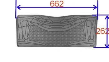 Универсальный коврик заднего ряда Norplast (662х262 мм) Honda Mobilio 2 DD4,DD5 1-ый рестайлинг (2017-2019) (Черный)
