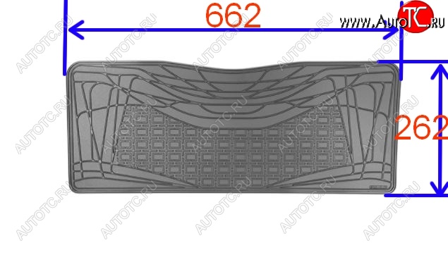 369 р. Универсальный коврик заднего ряда Norplast (662х262 мм) Honda Mobilio 2 DD4,DD5 1-ый рестайлинг (2017-2019) (Черный)  с доставкой в г. Пермь