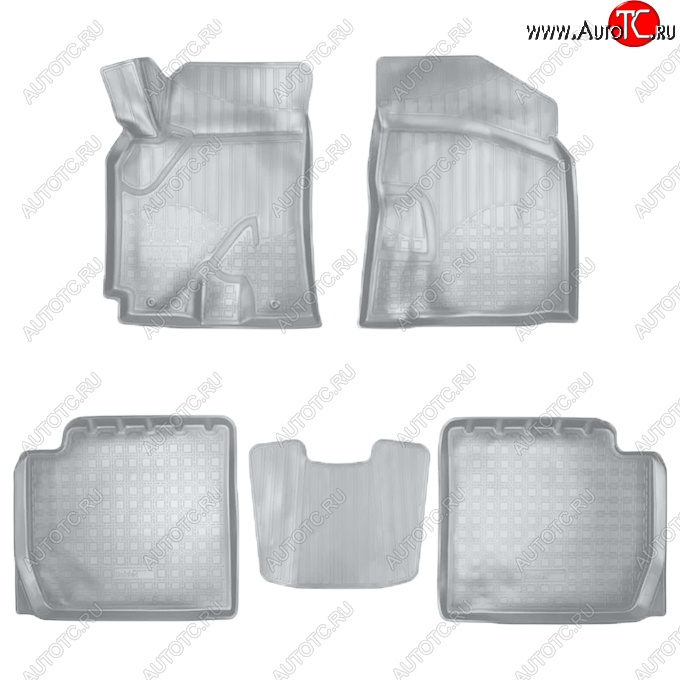 2 899 р. Коврики салонные Noplast (3D)  Chery Tiggo 3 (2014-2020) (Серые)  с доставкой в г. Пермь