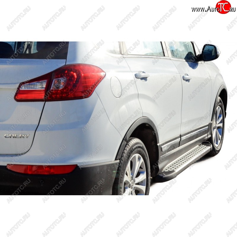 31 999 р. Порожки для ног Бумер (алюминий) Chery Tiggo 5 (T21) дорестайлинг (2014-2017)  с доставкой в г. Пермь